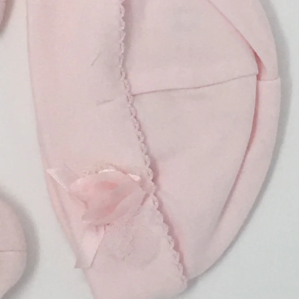 Baby Biscotti Pink Hat and Booties Set NB to 3M